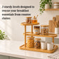 Bamboo Multi-Level Kitchen Organizer Rack