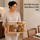 Bamboo Oval 2-Tier Kitchen Counter Organizer Rack