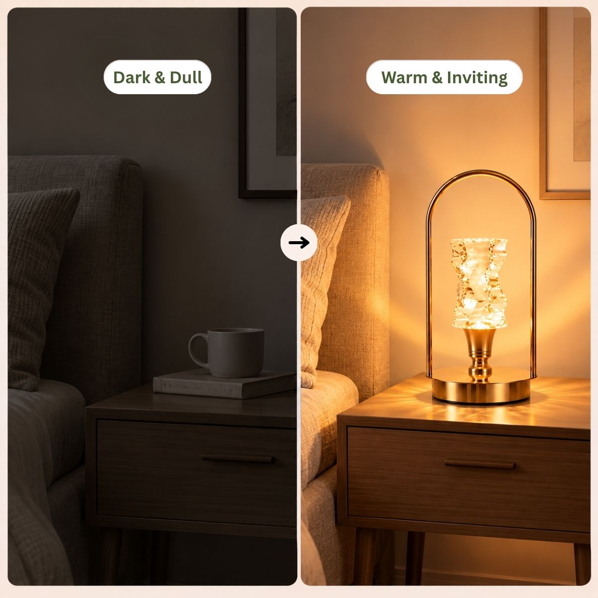 Premium Crystal Touch Lamp – Golden