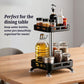 2-Tier Rectangular 360° Rotating Kitchen Rack | Stainless Steel | Spices, Jars & Masala Organizer