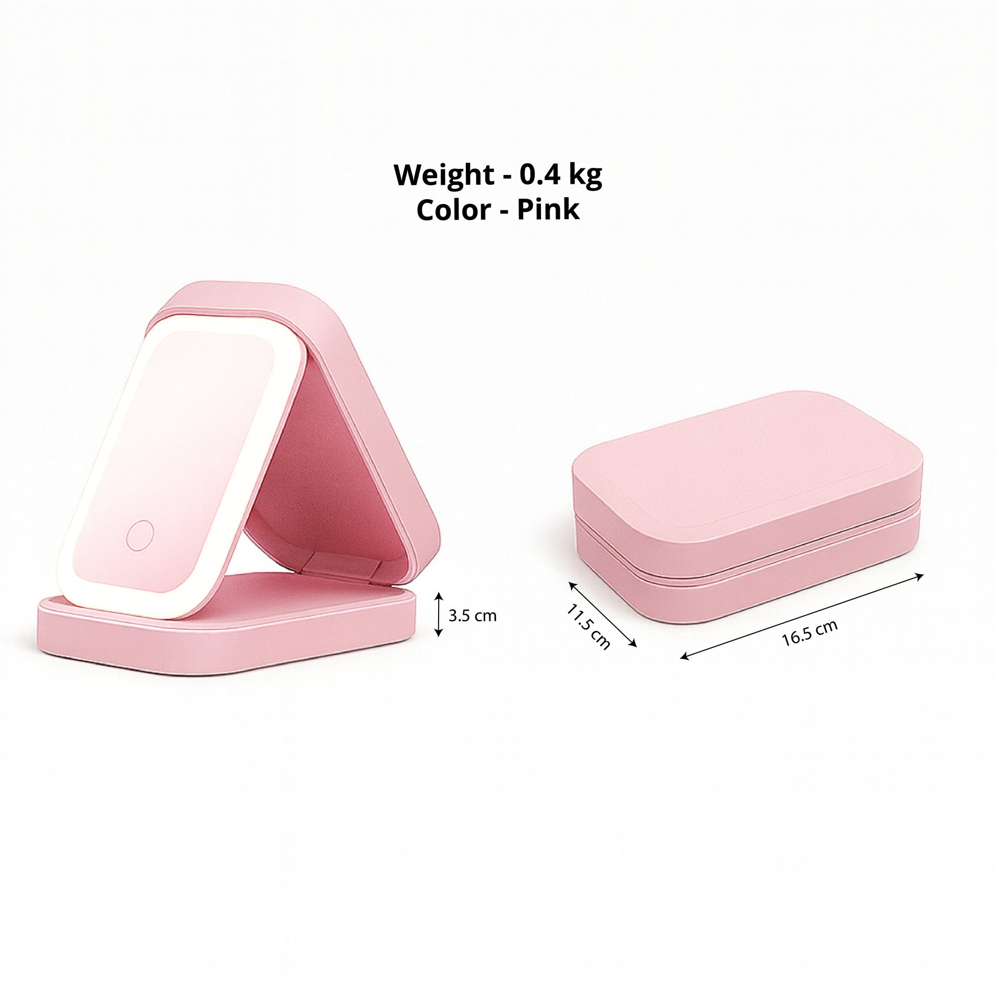 LED Makeup Storage Box with Mirror - SimplifiNest