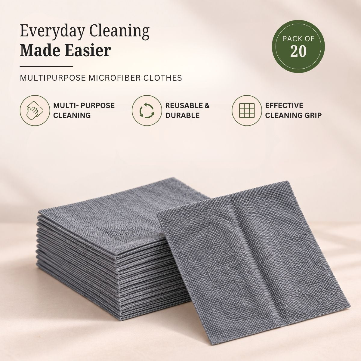 Microfiber Cleaning Cloths – Box Pack of 20