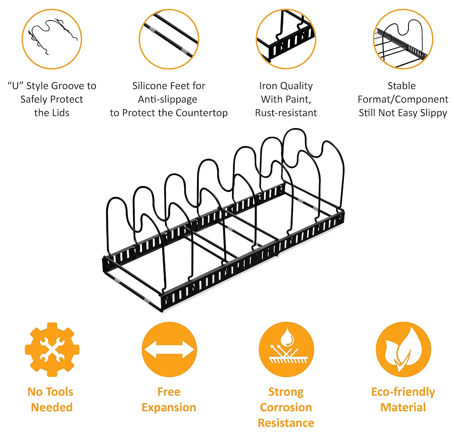 Expandable Pot & Pan Organizer - SimplifiNest