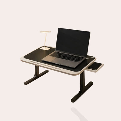 Portable Laptop Bed Station with LED Lamp & Charging