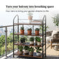 4-Tier Wood & Metal Display Rack