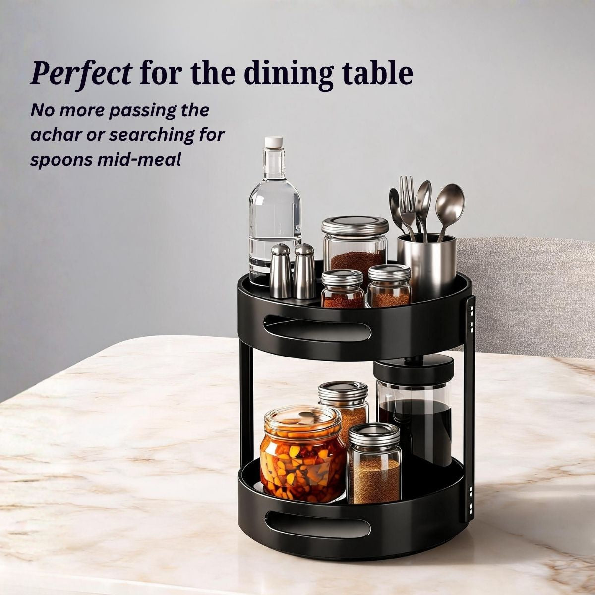 2-Tier Round 360° Kitchen Rack