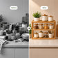 TriShelf Premium Bamboo Countertop Organizer Rack