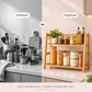 Bamboo 2-Tier Kitchen Counter Organizer Rack
