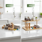 Bamboo Oval 2-Tier Kitchen Counter Organizer Rack