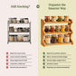 Bamboo Countertop Organiser Rack with Fibre Panels | Kitchen, Bathroom & Desk