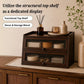 Bamboo Cabinet with Fluted Doors | Fits Under Wall Units | Spice & Cutlery Storage