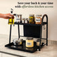 2-Tier Sliding Pull-Out Kitchen Storage Rack | Stainless Steel | Spices, Jars & Masala Organizer