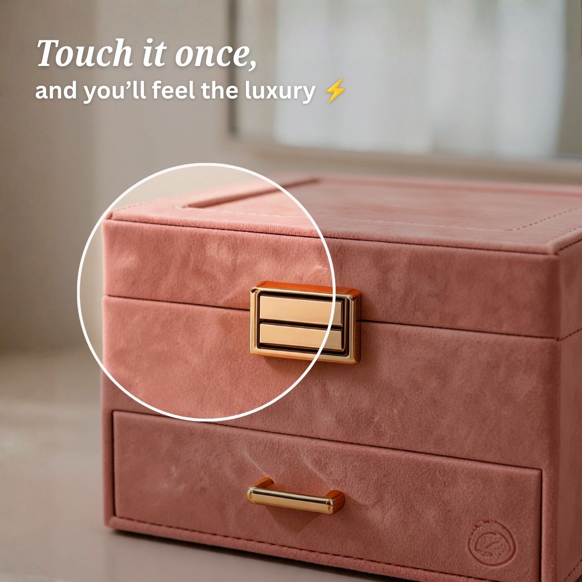 Large LED Jewelry & Makeup Organizer Box
