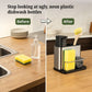 Dish Soap Dispenser with Sponge Holder & Tray