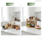 Bamboo Corner Organizer Rack Top View – Small Indian Kitchen Space Saver – SimplifiNest