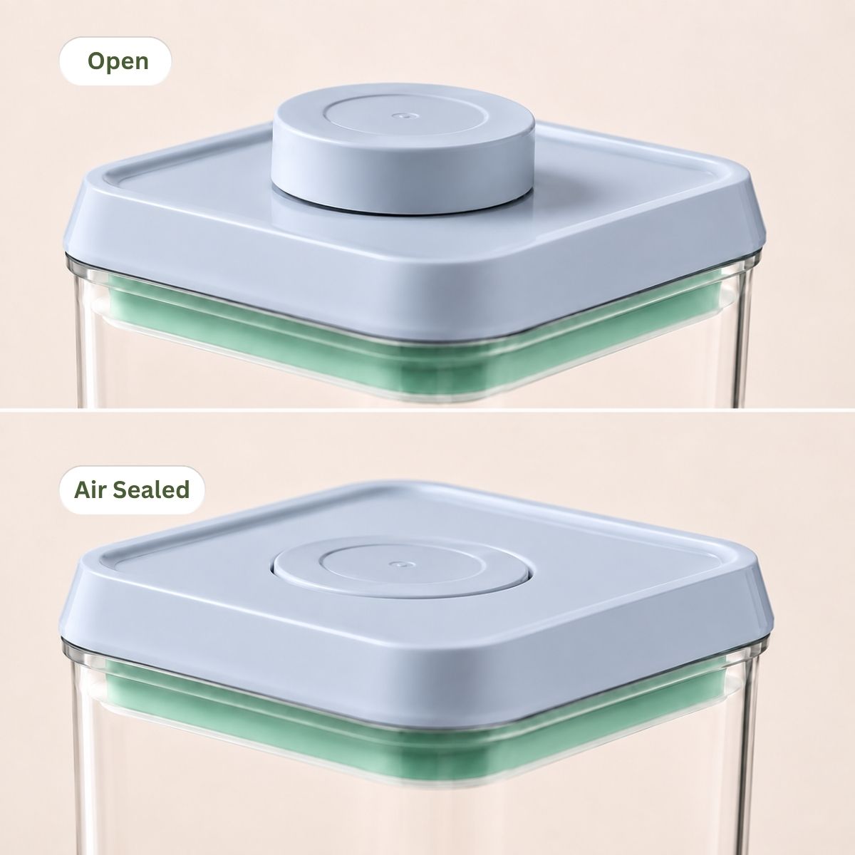 POP One-Touch Airtight Containers – Set of 6 | Stackable & BPA-Free | Patented