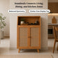 Premium Bamboo Coffee Station & Storage Cabinet