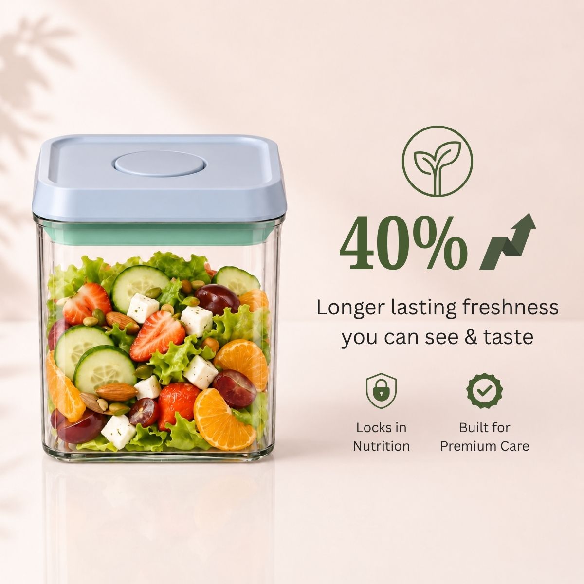 POP One-Touch Airtight Containers – Set of 6 | Stackable & BPA-Free | Patented