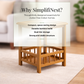 Premium Bamboo Side Table With Storage Base