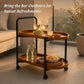 Classic 2-Tier Wood Serving Trolley