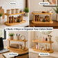 Bamboo Oval 2-Tier Kitchen Counter Organizer Rack
