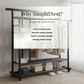Premium Heavy Duty Double Clothing Rack with Storage Sections