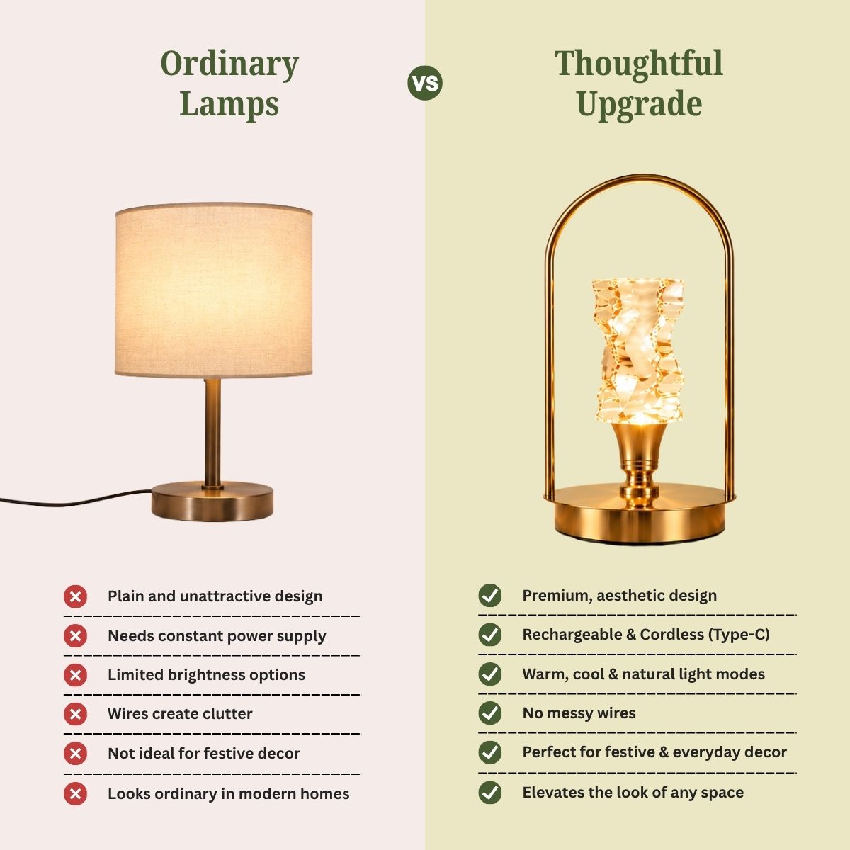 Premium Crystal Touch Lamp – Golden
