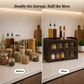 Bamboo Cabinet with Fluted Doors | Fits Under Wall Units | Spice & Cutlery Storage