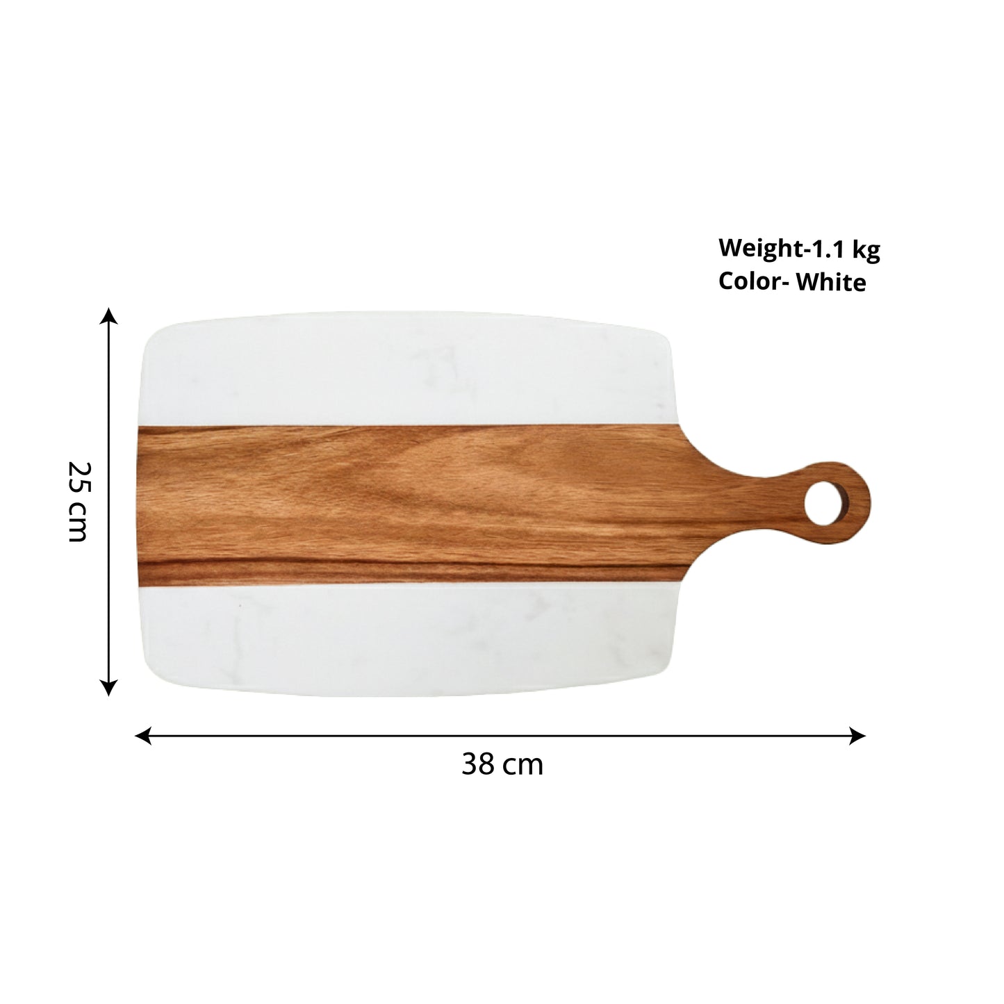 White Marble & Acacia Wood Chopping & Serving Board - SimplifiNest