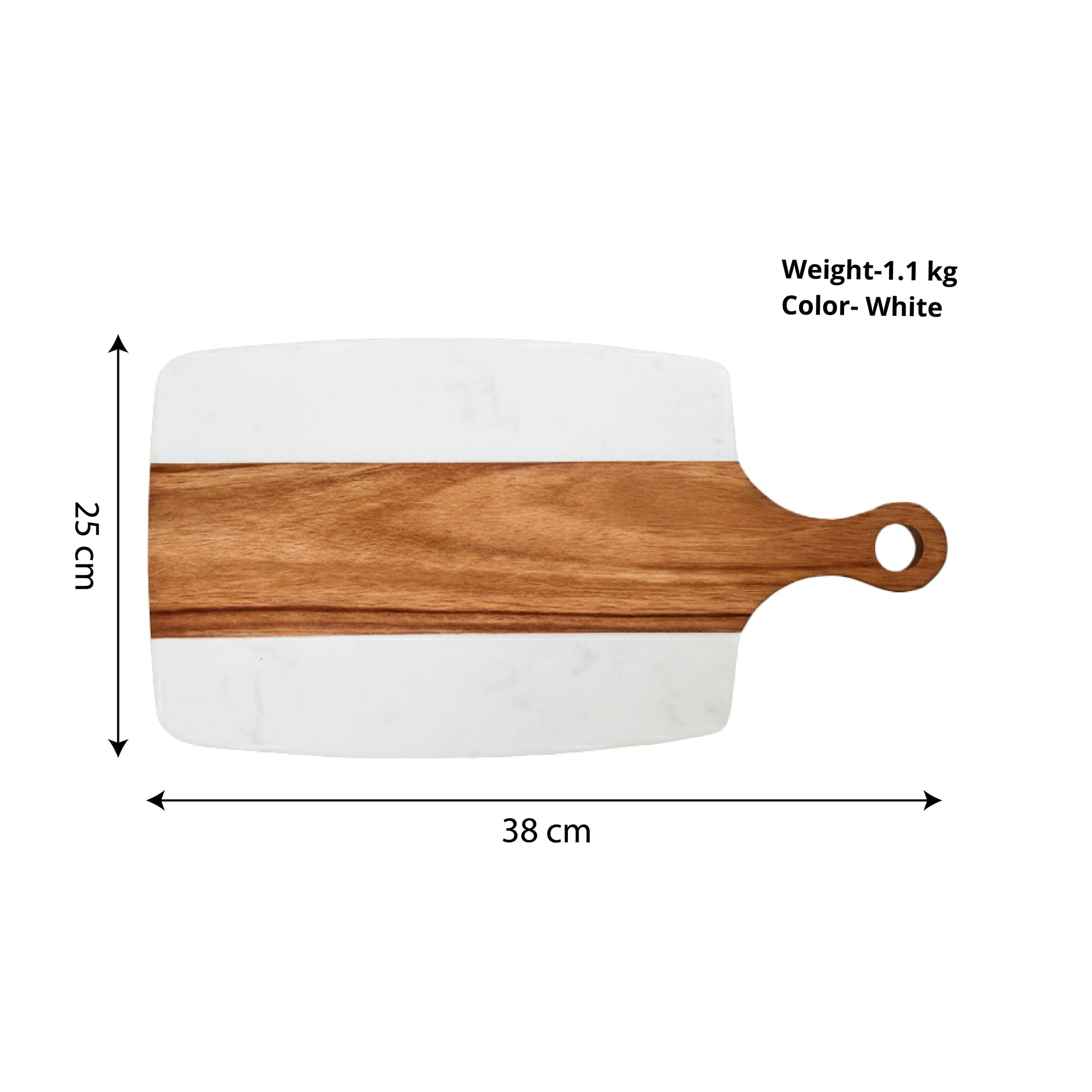 White Marble & Acacia Wood Chopping & Serving Board - SimplifiNest