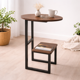 Dual-Tier G-Shaped Side Table