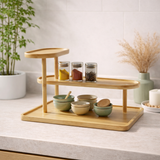 Bamboo Multi-Level Kitchen Organizer Rack