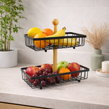 Rectangular Dual Tier Fruit & Vegetable Basket