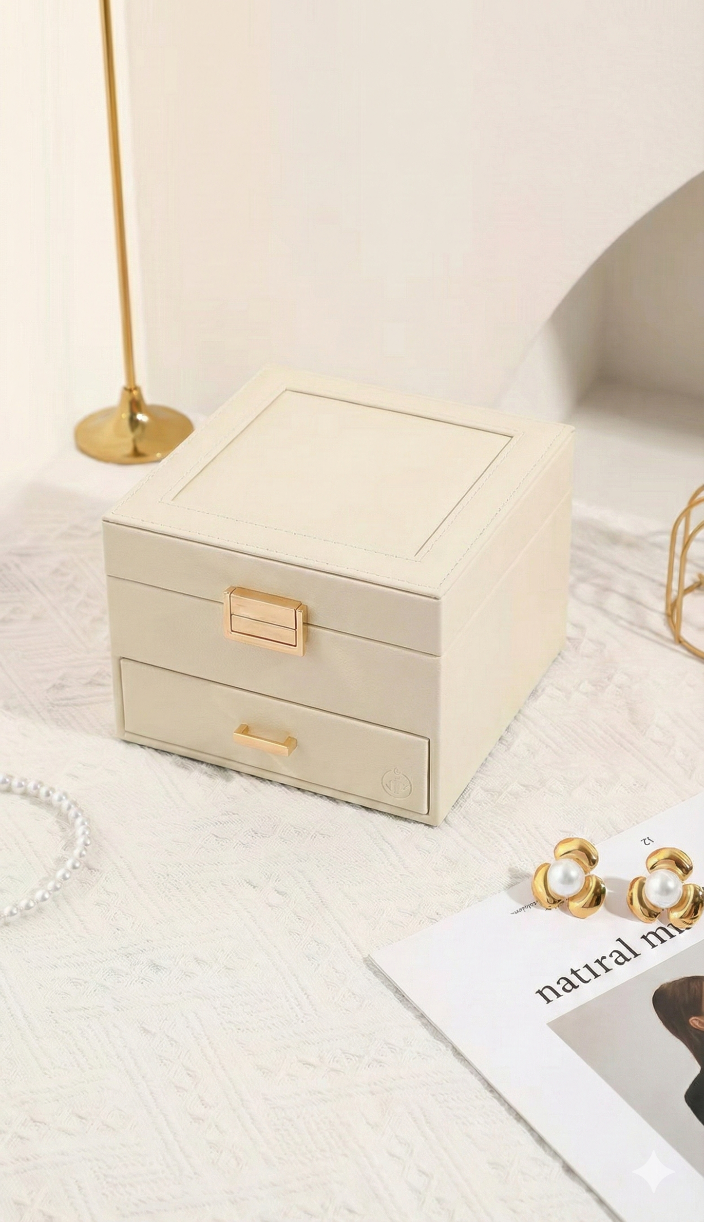 Large LED Jewelry & Makeup Organizer Box