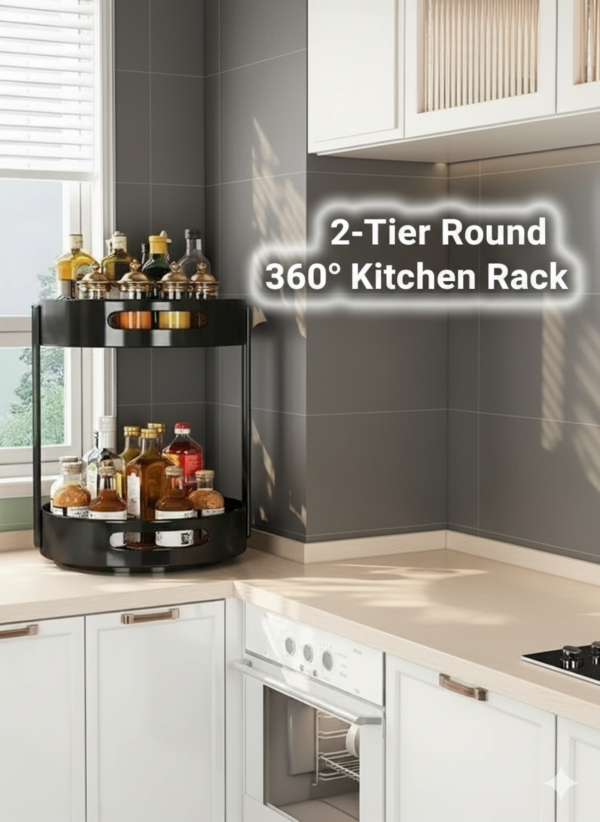 2-Tier Round 360° Kitchen Rack - SimplifiNest