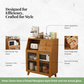 Bamboo Cabinet Dual Drawers Open – SimplifiNest Sideboard Drawer Storage India Kitchen Bedroom