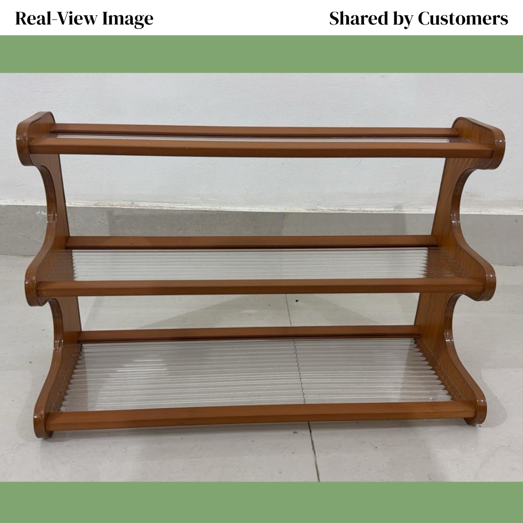 Bamboo Countertop Organiser Rack with Fibre Panels | 3-Tier & 2-Tier | Kitchen, Bathroom & Desk