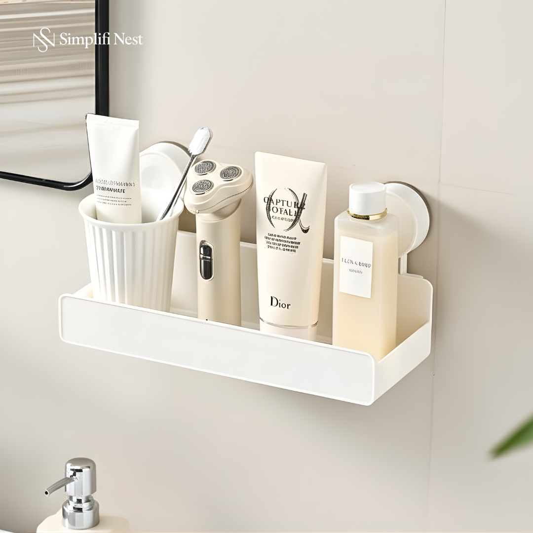 No-Drill Suction Wall Shelf