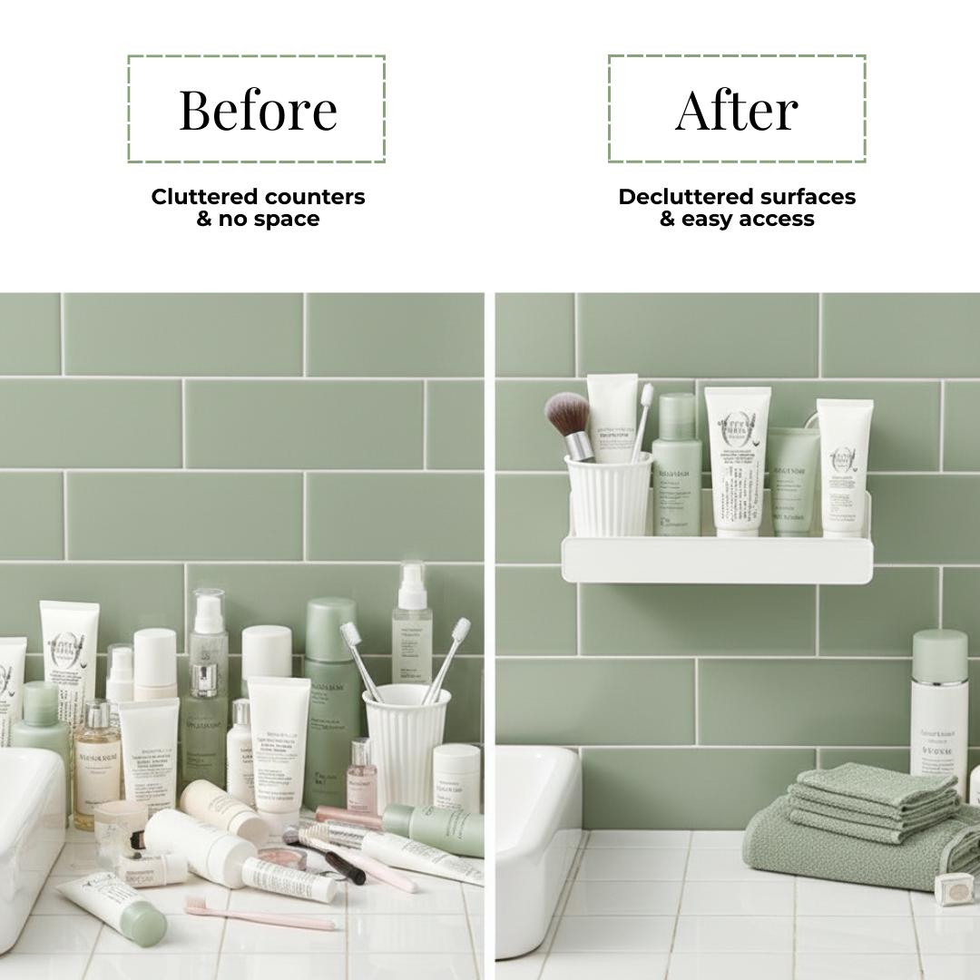 No-Drill Suction Wall Shelf