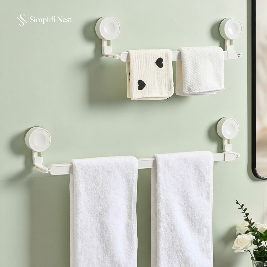 Suction Towel Stand (No-Drill, Waterproof)