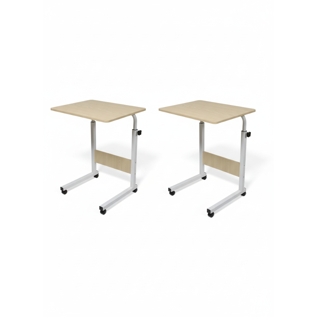 Height-Adjustable Portable Laptop Table with Wheels