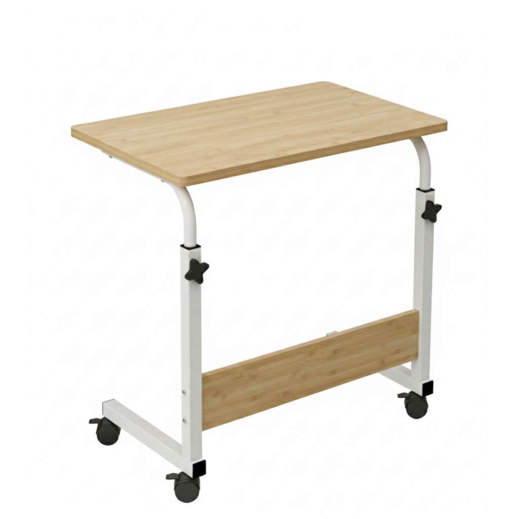 Height-Adjustable Portable Laptop Table with Wheels