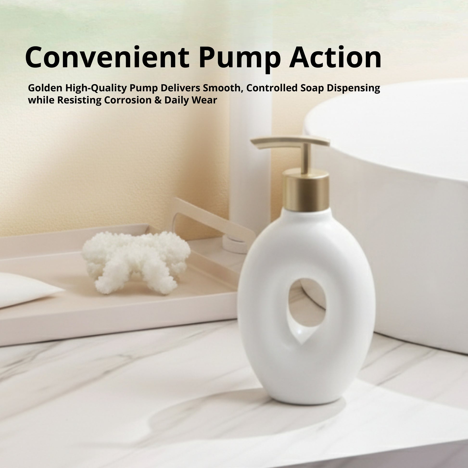 Hollow Ceramic Soap Dispenser - SimplifiNest