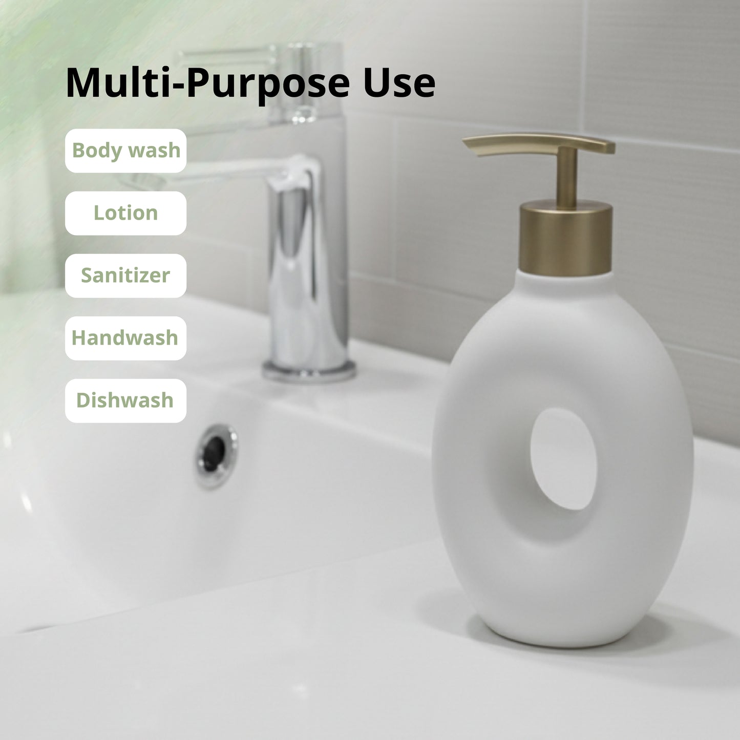 Hollow Ceramic Soap Dispenser - SimplifiNest