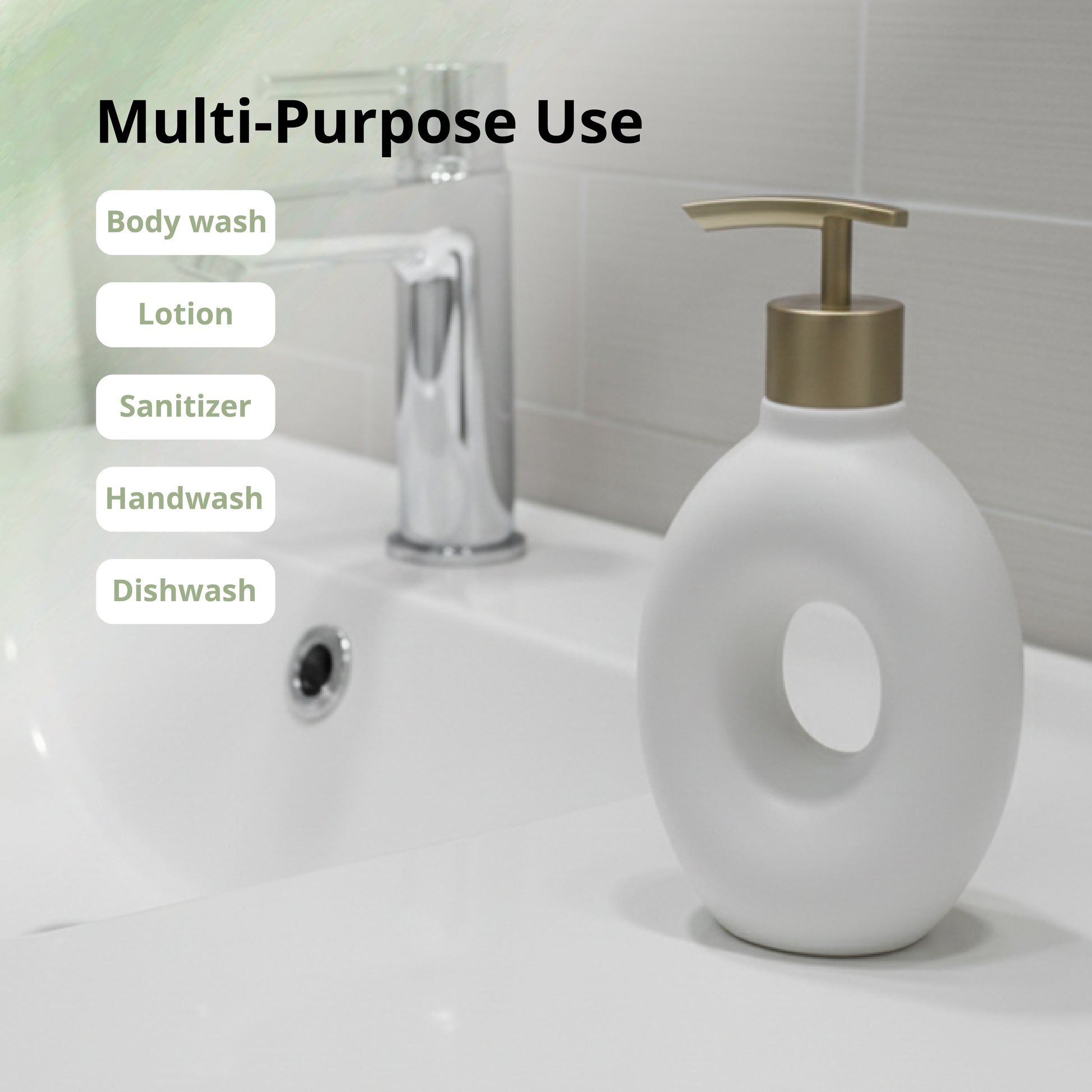 Hollow Ceramic Soap Dispenser - SimplifiNest