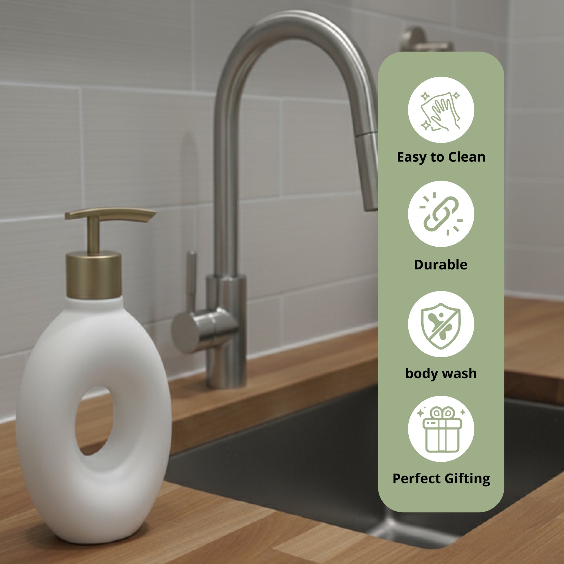 Hollow Ceramic Soap Dispenser - SimplifiNest