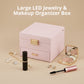 Large LED Jewelry & Makeup Organizer Box - SimplifiNest
