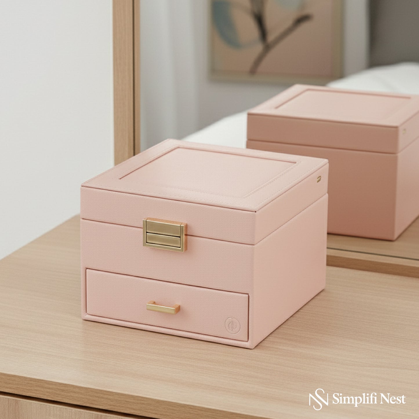 Large LED Jewelry & Makeup Organizer Box - SimplifiNest