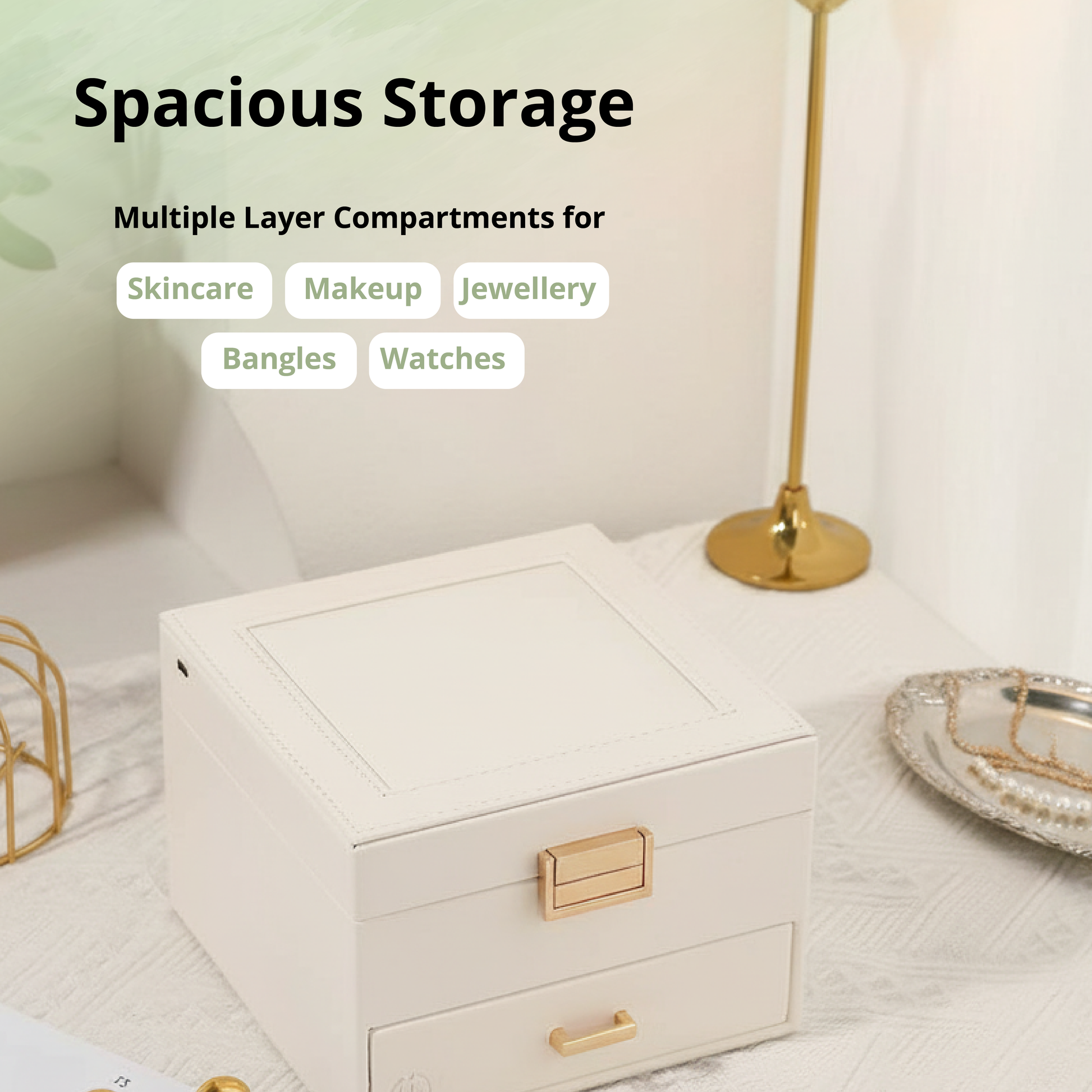 Large LED Jewelry & Makeup Organizer Box - SimplifiNest