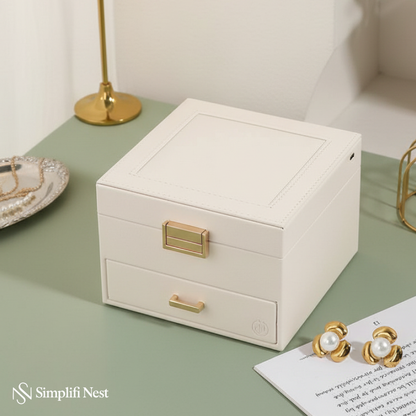 Large LED Jewelry & Makeup Organizer Box - SimplifiNest